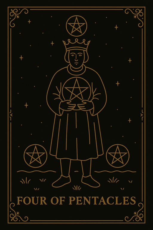 FOUR OF PENTACLES