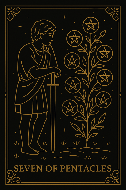 SEVEN OF PENTACLES